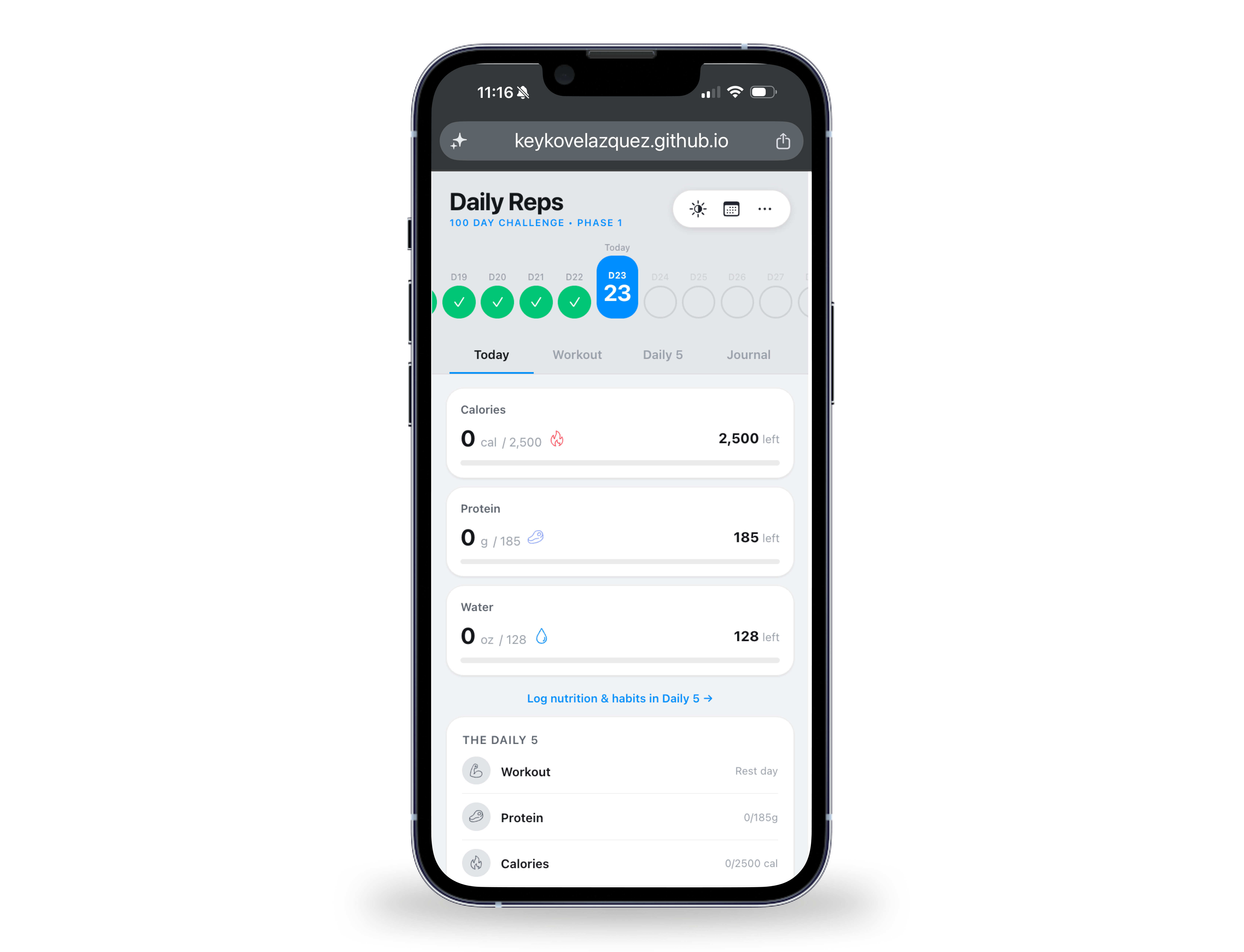 Daily Reps app hero
