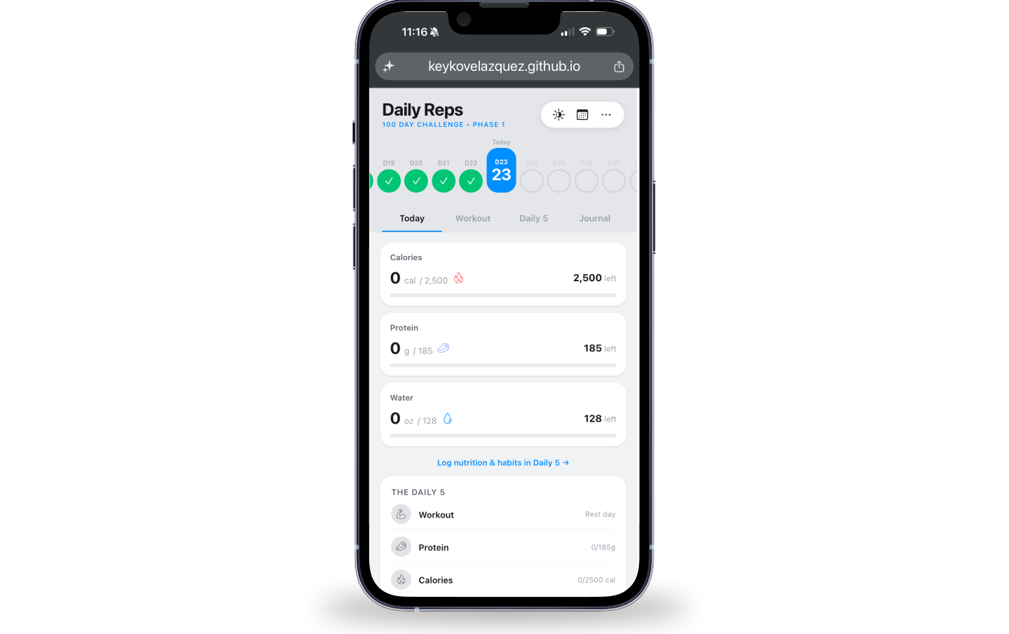 Daily Reps — 100 Day Fitness Tracker